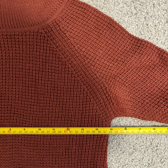 Aritzia Wilfred Free Bianca Dress Sweater Dress Size XXS Rust Red Merino Wool - Picture 13 of 14